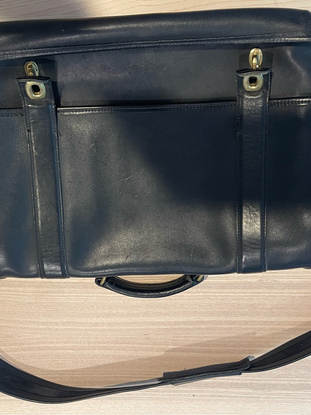 Coach Men's Black Leather Briefcase Bag